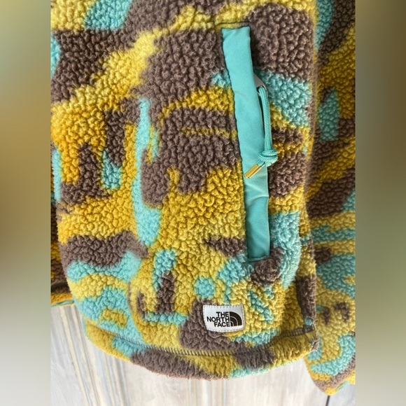 THE NORTH FACE camo printed Cragmont 1/4 snap pullover fleece side pocket Small - Picture 2 of 10